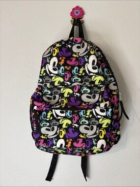 Disney Parks Mickey Print Neon Backpack